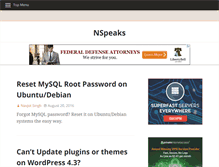 Tablet Screenshot of nspeaks.com